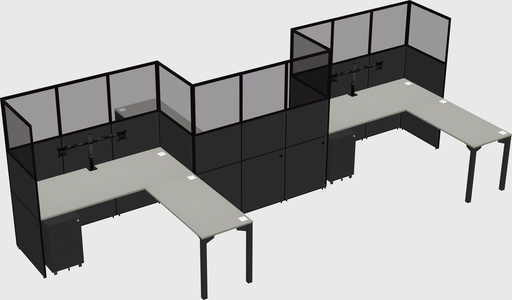 L-shape cubicles