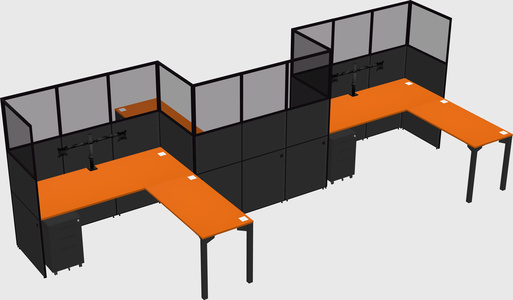 L-shape cubicles