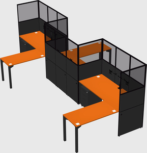 L-shape cubicles