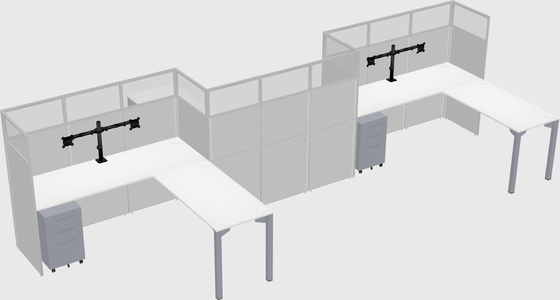 L-shape cubicles