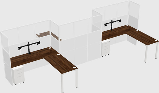 L-shape cubicles