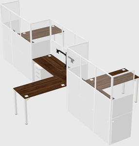 L-shape cubicles