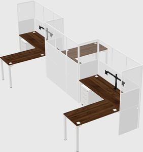 L-shape cubicles