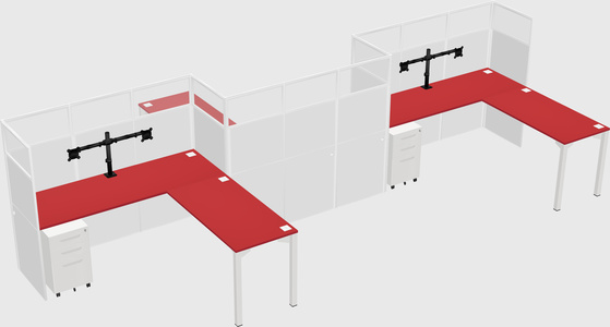 L-shape cubicles