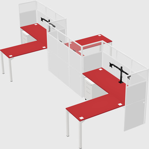 L-shape cubicles