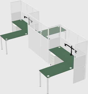 L-shape cubicles