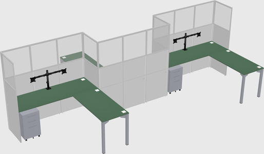 L-shape cubicles
