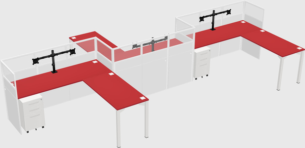 L-shape cubicles