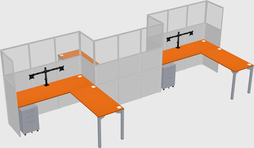 L-shape cubicles