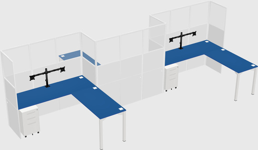 L-shape cubicles