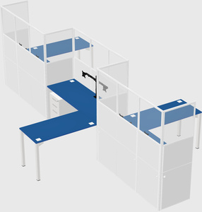 L-shape cubicles