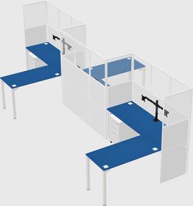 L-shape cubicles