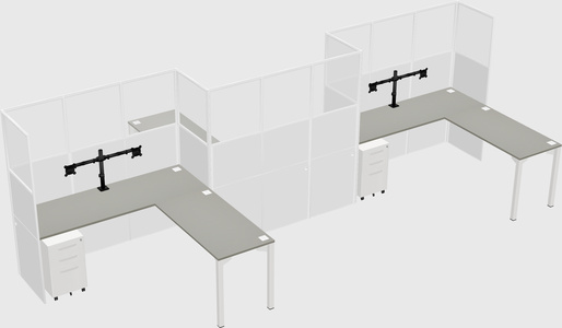 L-shape cubicles