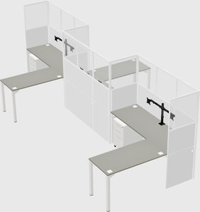 L-shape cubicles