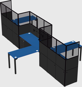 L-shape cubicles