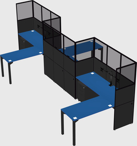 L-shape cubicles