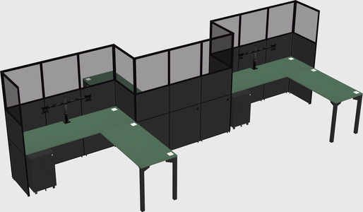 L-shape cubicles
