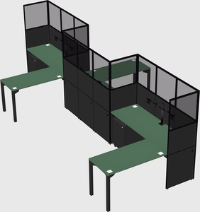 L-shape cubicles