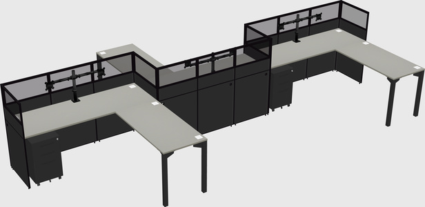 L-shape cubicles