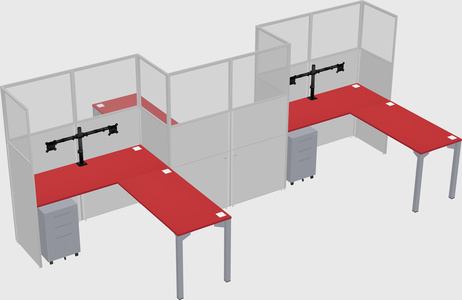 L-shape cubicles