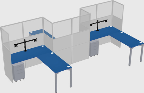 L-shape cubicles