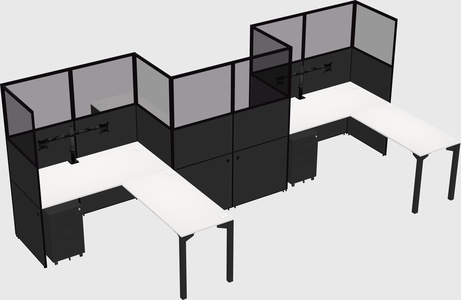 L-shape cubicles