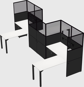 L-shape cubicles