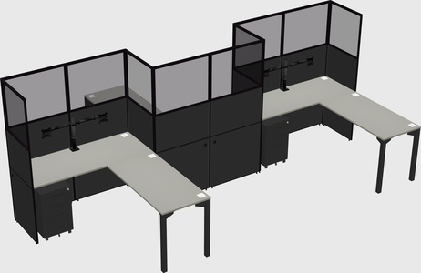L-shape cubicles