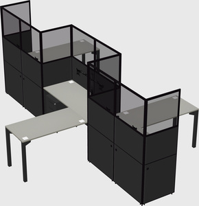 L-shape cubicles