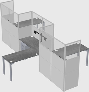 L-shape cubicles