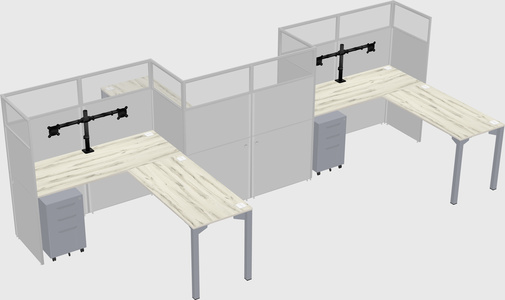 L-shape cubicles