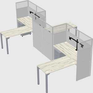 L-shape cubicles