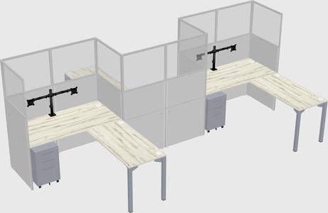 L-shape cubicles