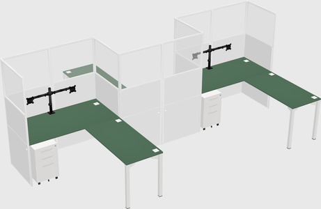 L-shape cubicles