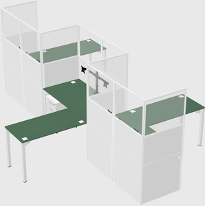 L-shape cubicles