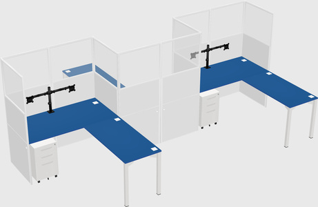 L-shape cubicles