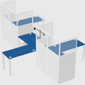 L-shape cubicles