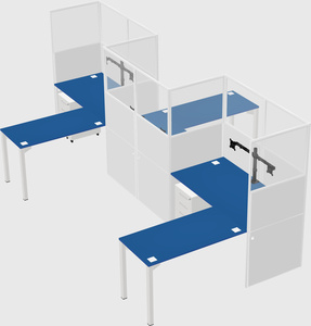 L-shape cubicles