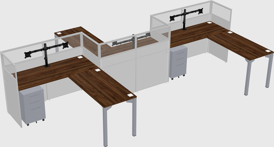 L-shape cubicles