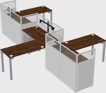 L-shape cubicles
