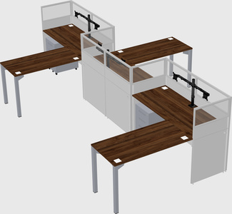 L-shape cubicles