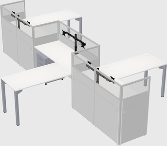 L-shape cubicles