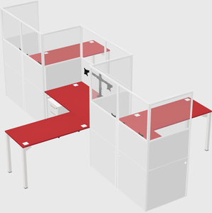L-shape cubicles