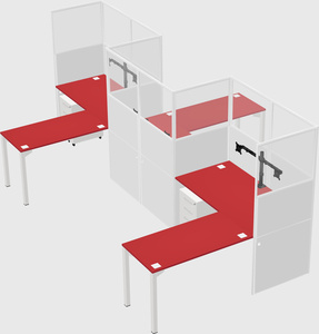 L-shape cubicles