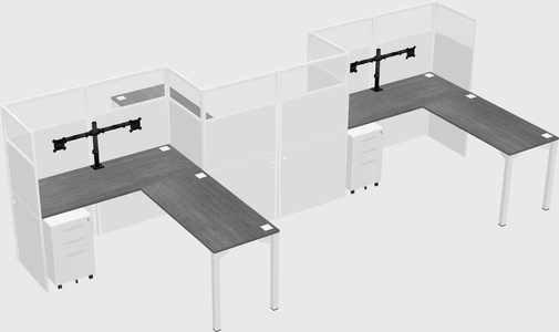 L-shape cubicles