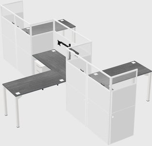 L-shape cubicles