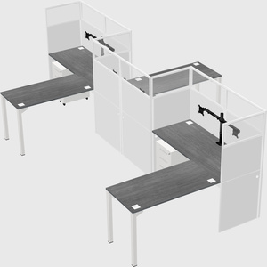 L-shape cubicles