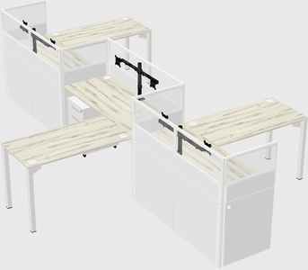 L-shape cubicles