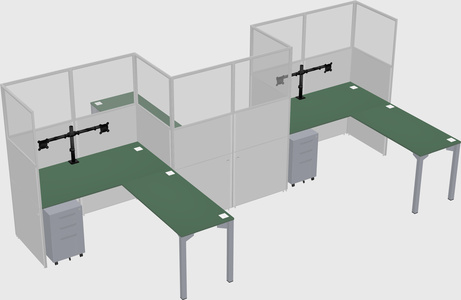 L-shape cubicles