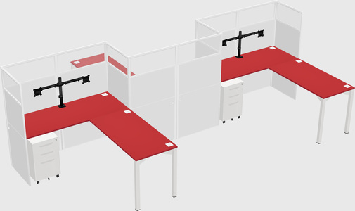 L-shape cubicles